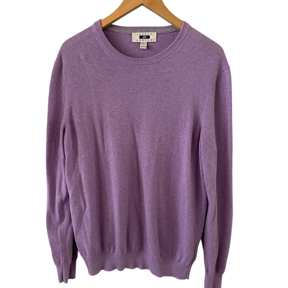 Joseph Abboud Modern Fit Pullover Sweater Men's Medium Purple Lilac Pima Cotton